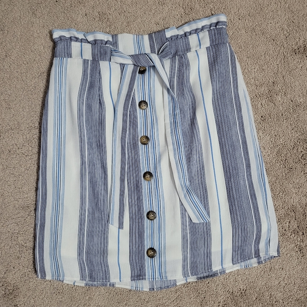 Striped High Waisted Mini Skirt